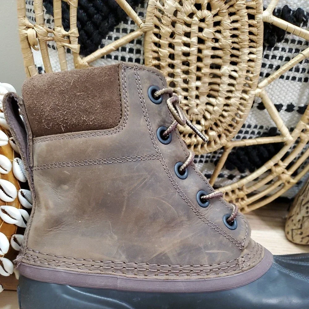 Sorel Cheyanne II Waterproof Duck Boots Leather Unisex M 8.5/W 10.5/EU 41.5